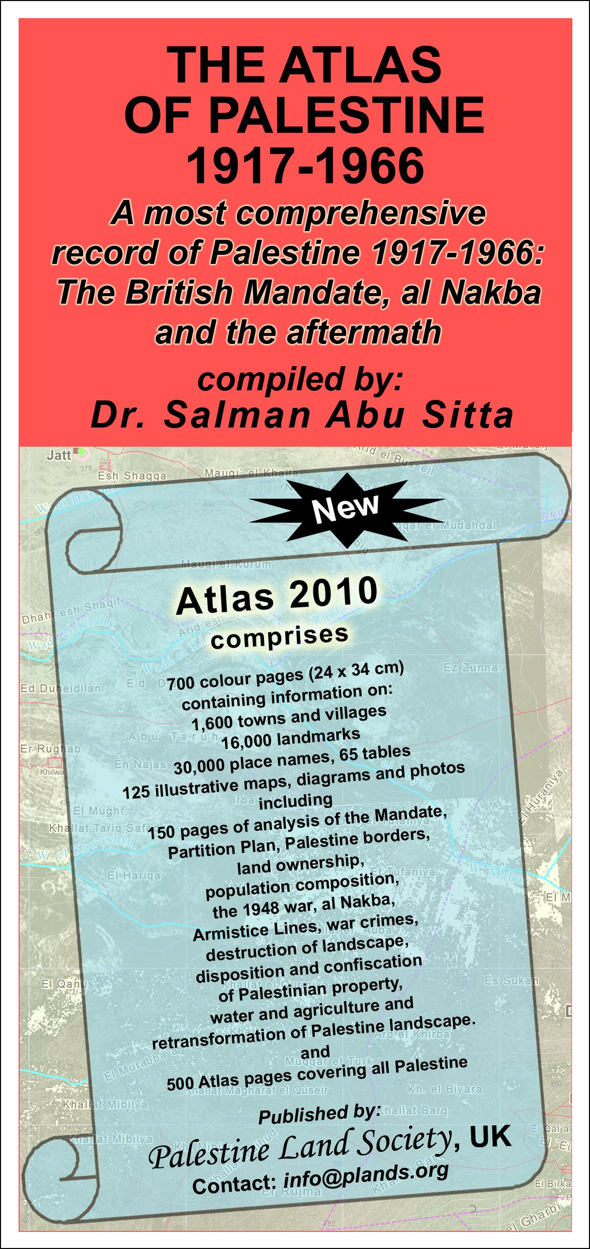 The Atlas of Palestine 1917 - 1966 (2010 Edition)